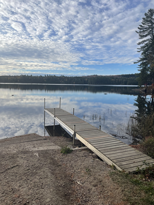 Papineau Lake with dock and skyline