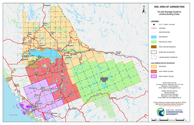 Jurisdictional Map of On Site Sewage Service Area